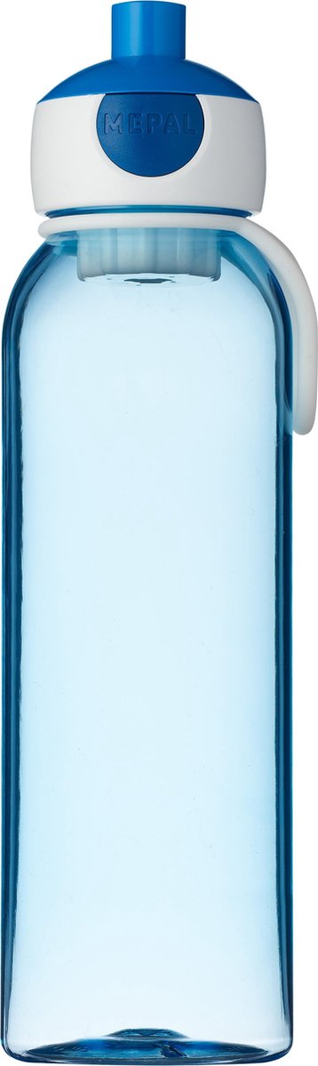 Mepal – waterfles pop-up Campus – 500 ml – blauw – drinkfles kinderen – zicht op inhoud – BPA vrij