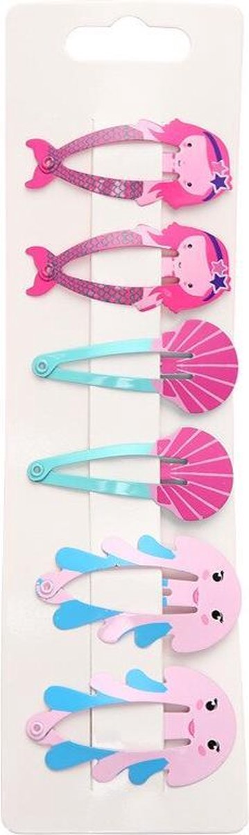 JillyBee - Haarknipjes - Haren - Knipjes - Schuifjes - Schelp - Zeemeermin - Octopus - Roze
