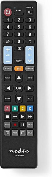Vervangende Afstandsbediening | Geschikt voor: LG / Panasonic / Philips / Samsung / Sony | Voorgeprogrammeerd | Aantal apparaten: 1 | Duidelijke Lay-out / 5-in-1 Design | Infrarood | Zwart