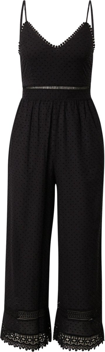 Hailys jumpsuit fine Zwart-L