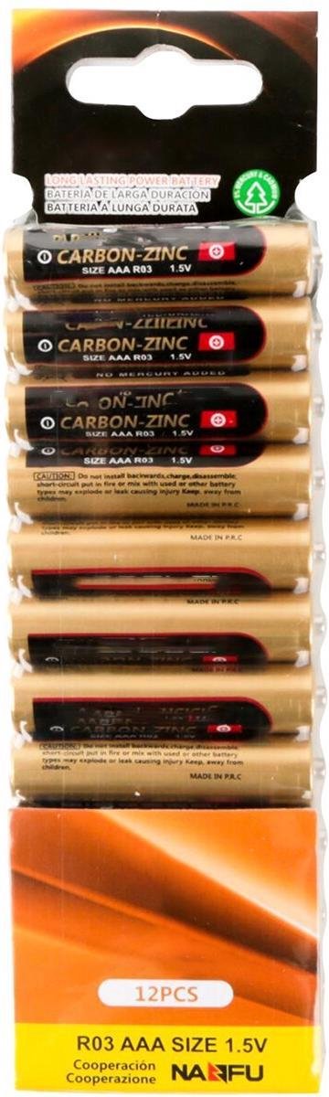 Batterij - Aigi Zum - AAA/LR03 - 1.5V - Alkaline Batterijen - 12 Stuks - BSE