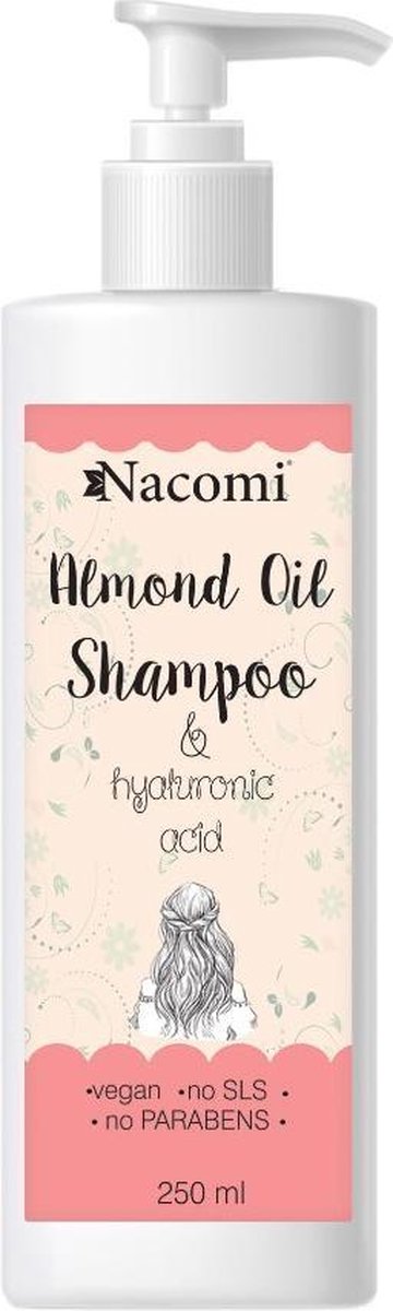 Nacomi Almond Oil Shampoo Hyaluronic en Rice Protein 250ml.
