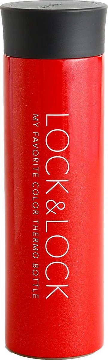 Lock&Lock RVS Thermosfles | Isoleerfles | Veldfles | Drinkfles - 400 ml - Rood