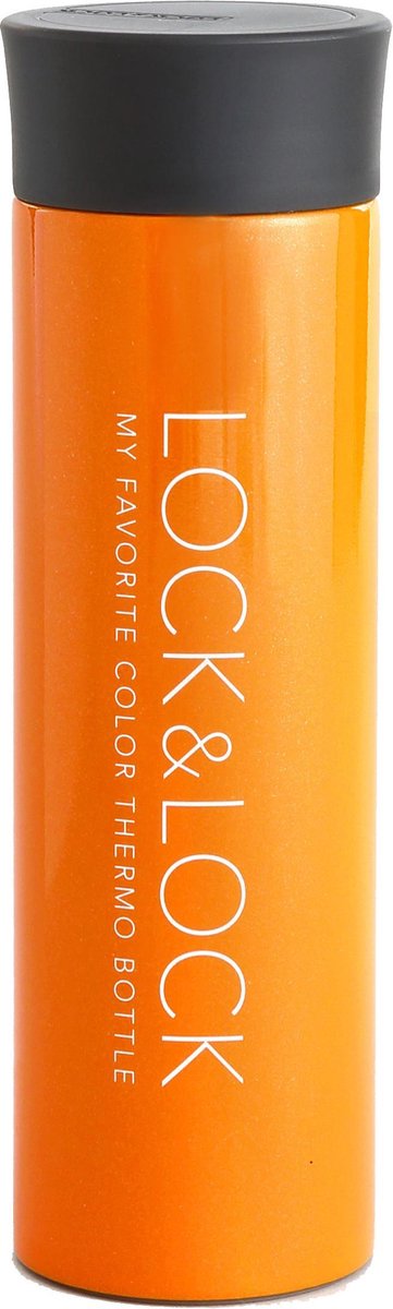 Lock&Lock RVS Thermosfles | Isoleerfles | Veldfles | Drinkfles - 400 ml - Oranje