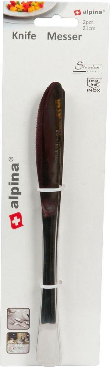 Alpina Messenset RVS | 2 stuks | 21 cm