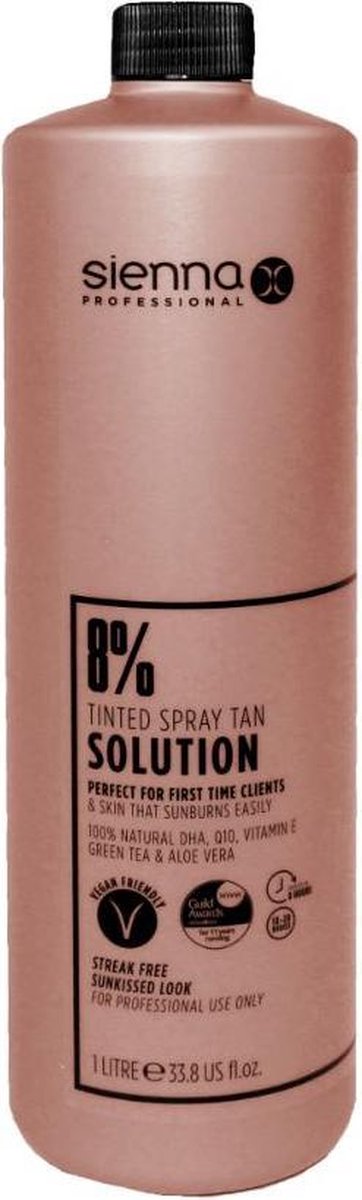Sienna-x Zelfbruiner Tanning Liquid 8% 1 Liter Vegan Bruin