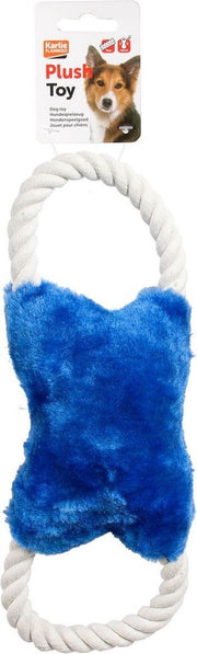 Plush bone 40 cm with cotton loops