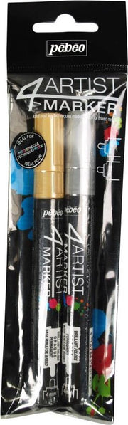Pebeo - 4Artist Markers - Goud&Zilver - set 2 stuks