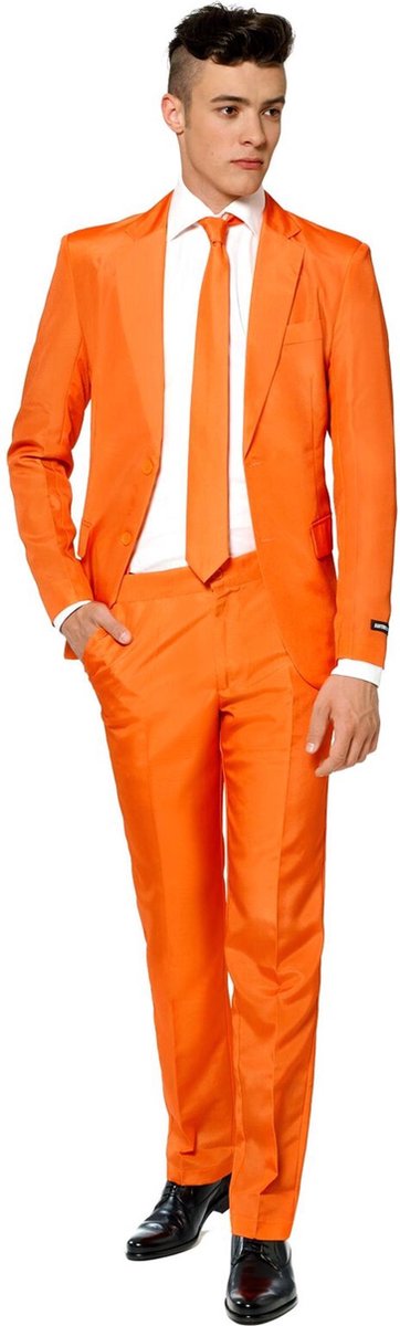 Suitmeister Orange - Mannen Kostuum - Oranje - Koningsdag - Maat 2XL