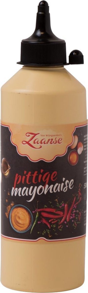 Zaanse Pittige Mayonaise Glutenvrij Fles 50cl