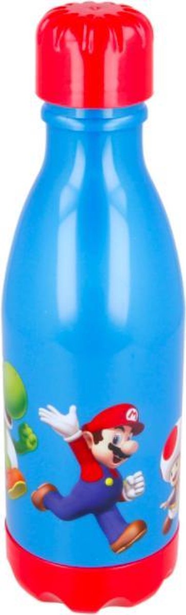 Super Mario drinkfles - waterfles - 560 ml - 23 cm hoog
