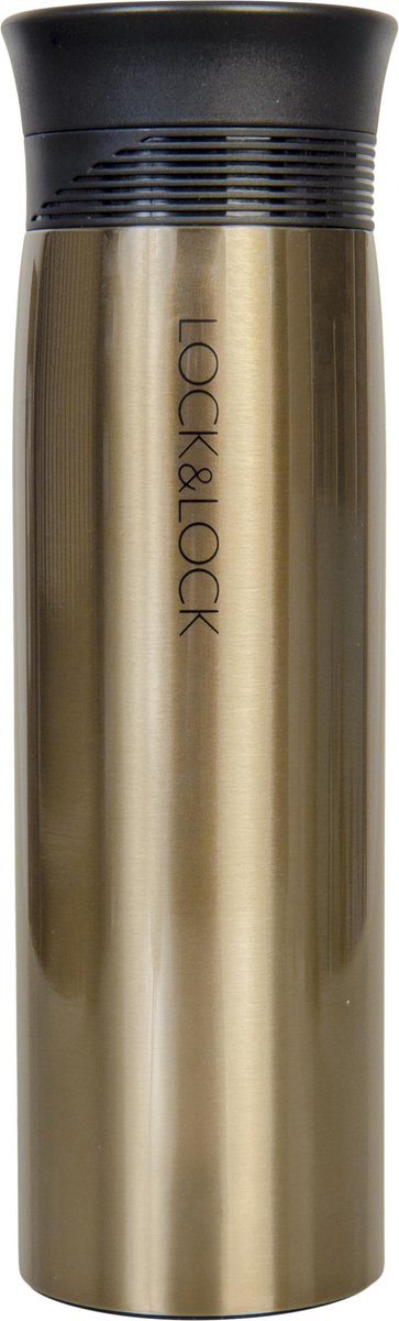 Lock&Lock RVS Thermosfles | Isoleerfles | Veldfles | Drinkfles - 400 ml - Goud