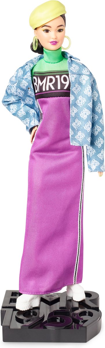 Barbie BMR 1959 pop brunette in motorcross jurk - Barbiepop