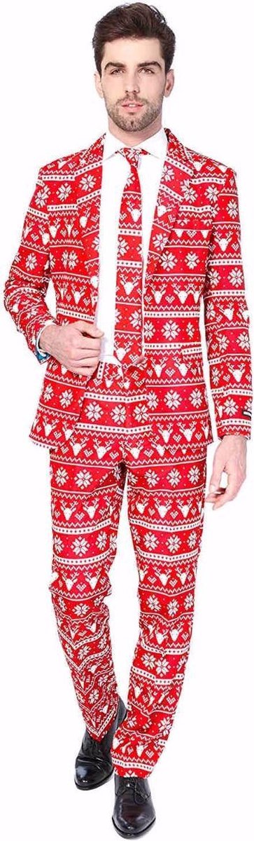 Suitmeister Christmas Red Nordic- Kostuum - Maat - L