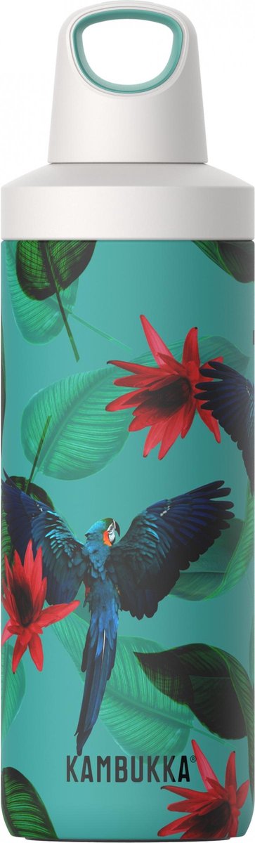 Kambukka Reno geïsoleerde Drinkfles 500 ML - Parrots met draaidop
