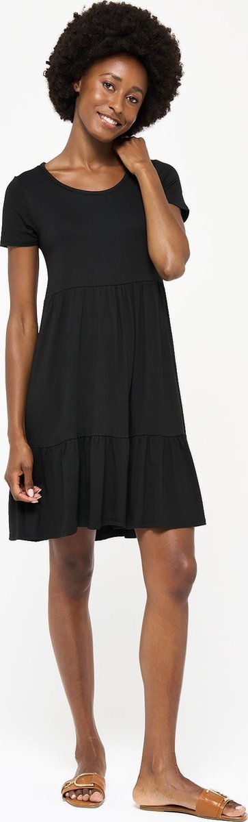 Jersey babydoll jurkje - Zwart