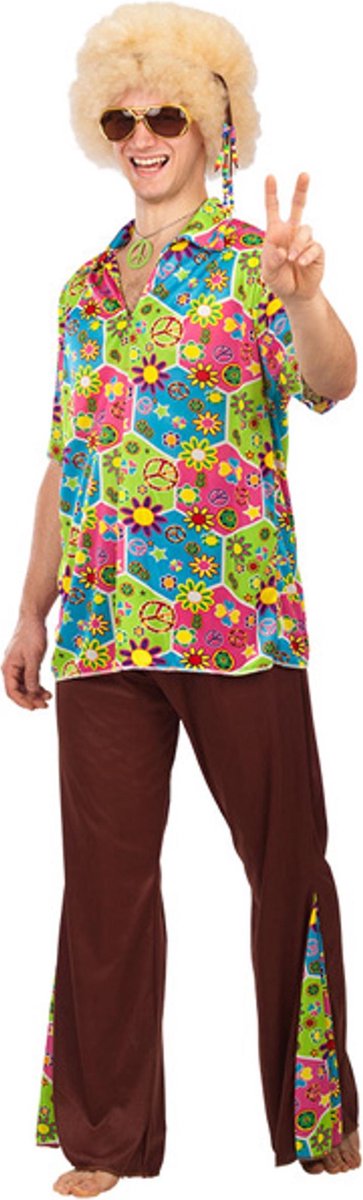 Hippie flower power kostuum voor mannen - Verkleedkleding