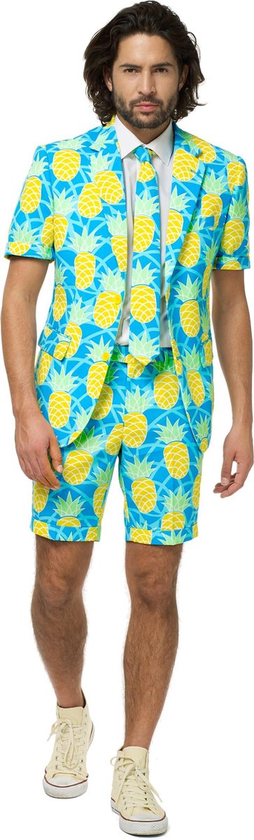 OPPOSUITS - Mr. Shineapple Opposuits zomer kostuum voor mannen - S (EU 46) - Volwassenen kostuums