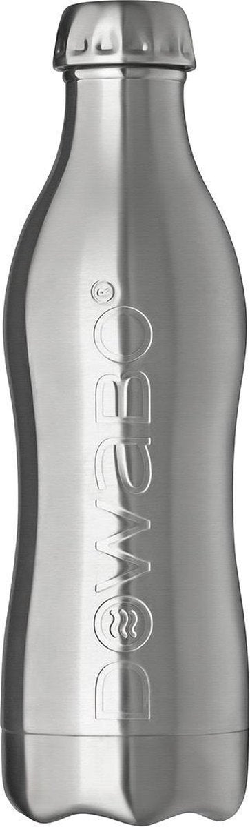 Dowabo drinkfles roestvrij staal enkelwandig Pure Steel - 1200 ml - Zilver