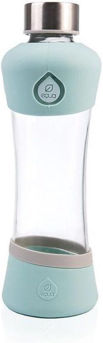 Equa Active squeeze glazen waterfles 550 ml - Mint