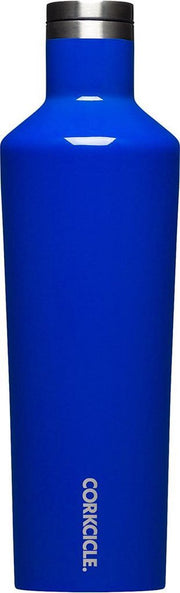 Corkcicle Canteen 750ml - Gloss Cobalt Roestvrijstaal - 25oz. Waterfles en Thermosfles - 3wandig - 25uur koud en 12uur warm - BPA vrij - grote opening voor ijsklontjes