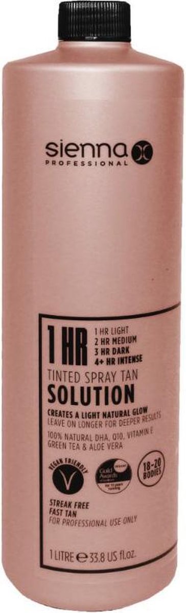 Sienna-x Zelfbruiner Tanning Liquid 1h 1 Liter Vegan Bruin