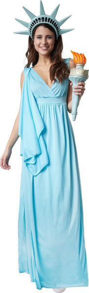 dressforfun - Godin der vrijheid M  - verkleedkleding kostuum halloween verkleden feestkleding carnavalskleding carnaval feestkledij partykleding - 302519