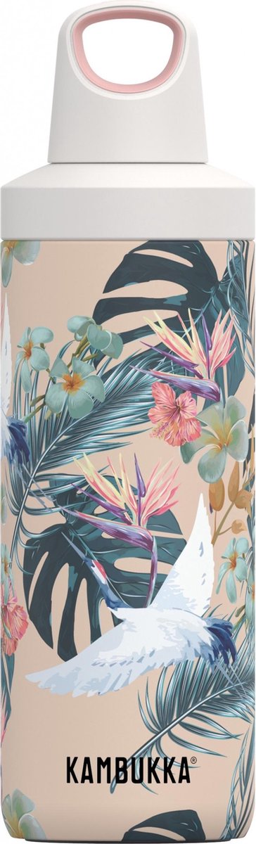 Kambukka Reno geïsoleerde Drinkfles 500 ML - Paradise Flowers met draaidop