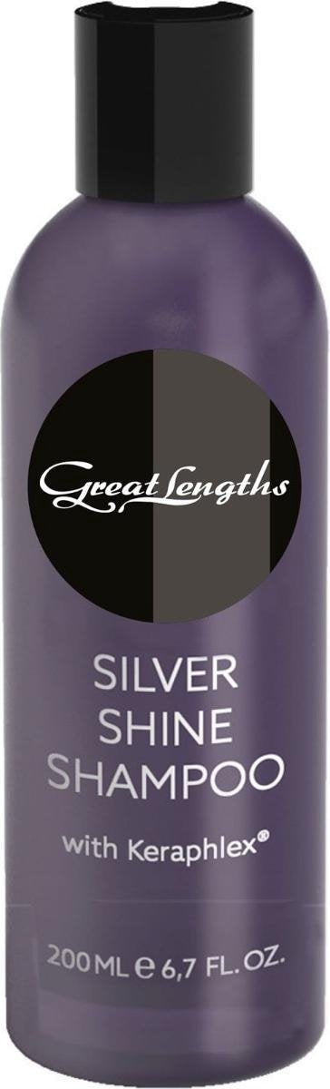 Great Lengths Silver Shine Shampoo 200ml -  vrouwen - Voor Beschadigd haar/Geblondeerd haar/Grijs haar