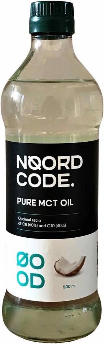 NoordCode Pure C8 & C10 MCT-Olie | 100% Kokosolie | Optimale verhouding C8 & C10 Vetzuren | Smaakloos & Geurloos | Ideaal voor Bulletproof Koffie | 500 ml