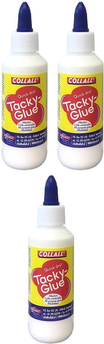 3x Tacky Glue Collall - Totaal 300ml - Alleslijm