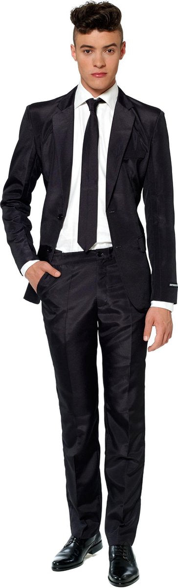 OPPOSUITS - Mr. Solid zwart Suitmeister kostuum voor mannen - S (EU 46) - Volwassenen kostuums