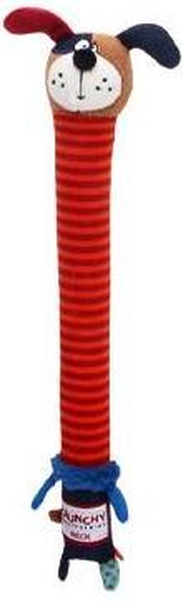 GIGWI - Hondenspeelgoe - Crunchy Nek Hond - Rood - 42 cm