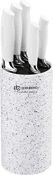 Edënbërg White Line - Messenset met Universele Messenhouder - 6 delig  - Ø 11 cm