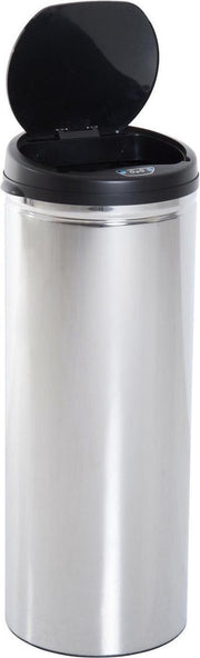 HOMCOM Vuilnisbak IR-sensor rond 50L RVS