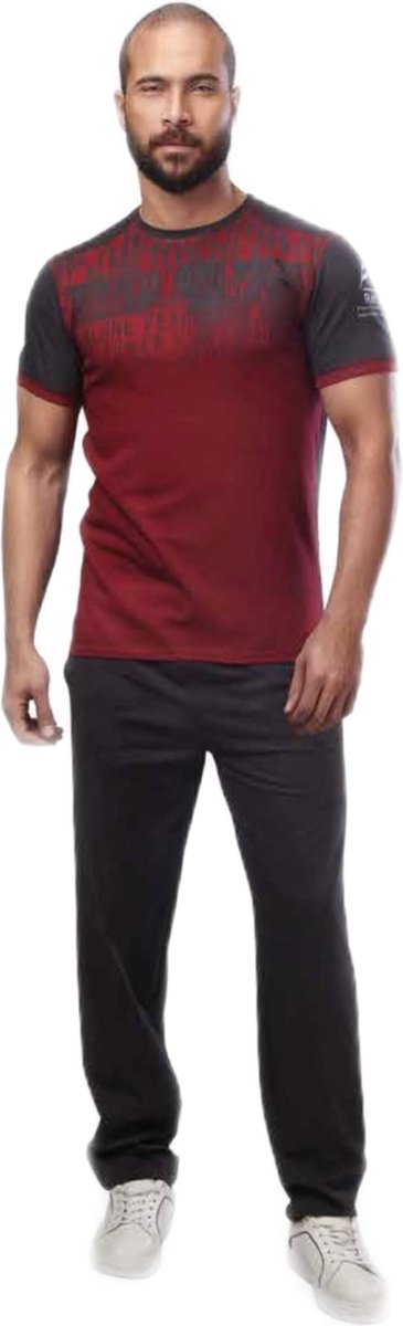 Embrator mannen Jogging set / Huispak grijs/bordeaux rood maat XXL
