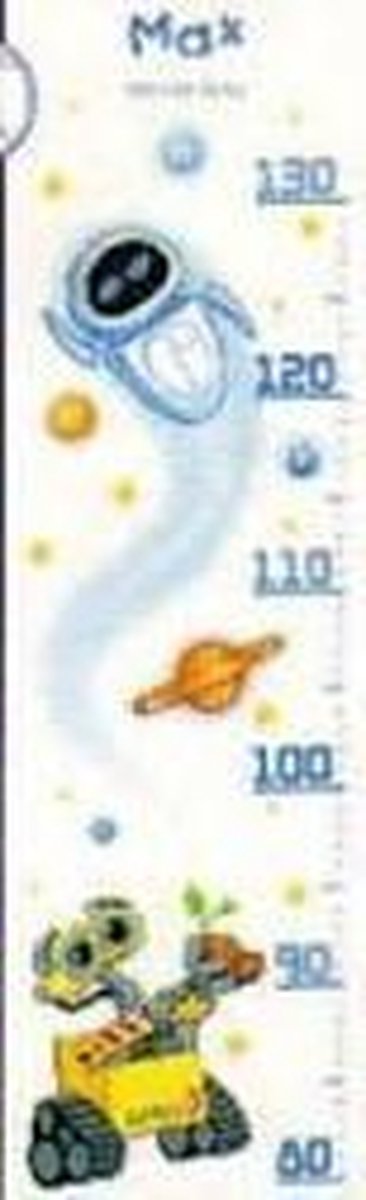 Borduurpakket  Wall E & Eve Disney groeimeter om te borduren voor een baby 66.925