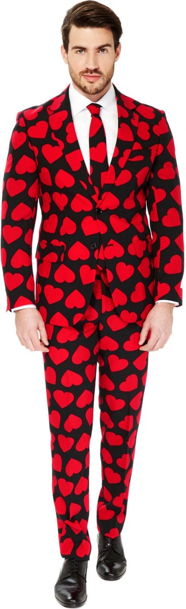 OPPOSUITS - Opposuits hartenkoning kostuum voor mannen - L (54) - Volwassenen kostuums