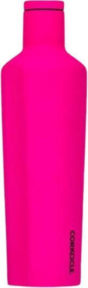 Corkcicle Canteen 750ml - Neon Lights Neon Pink Roestvrijstaal - 25oz. Waterfles en Thermosfles - 3wandig - 25uur koud en 12uur warm - BPA vrij - grote opening voor ijsklontjes