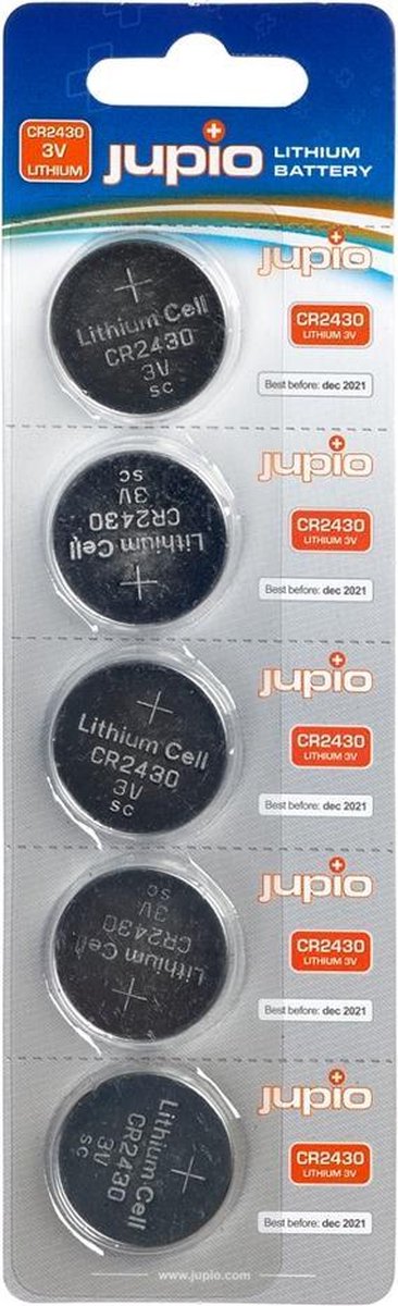 Jupio CR2430 3V Knoopcel - 5 stuks