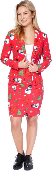 OppoSuits Christmiss - Vrouwen Kostuum - Rood - Kerst - Maat 36