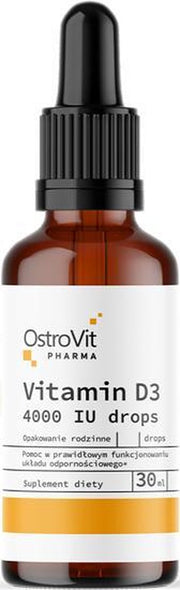 Vitaminen - Vitamin D3 4000 IU Druppels - Pharma - 30ml OstroVit