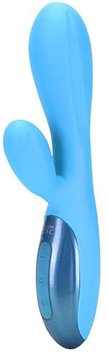UltraZone Excite 6x Rabbit Style Silicone Vibe - Blue - Rabbit Vibrators - Happy Easter!