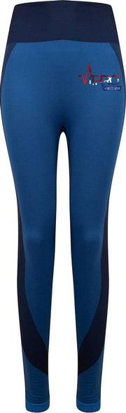 FitProWear Naadloze Sportlegging Milano Dames - Blauw/Navy - Maat XXXL  - Sportkleding - Legging - Sportlegging - Stretch - Stretch Legging - Polyamide / Polyester - Sportbroek  - Lange broek - Fitnessbroek - Milano lijn