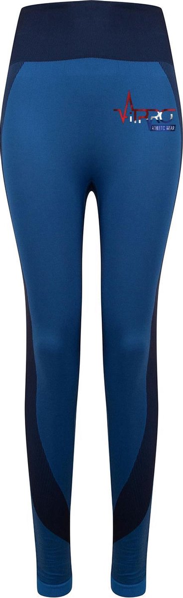 FitProWear Naadloze Sportlegging Milano Dames - Blauw/Navy - Maat XXXL  - Sportkleding - Legging - Sportlegging - Stretch - Stretch Legging - Polyamide / Polyester - Sportbroek  - Lange broek - Fitnessbroek - Milano lijn