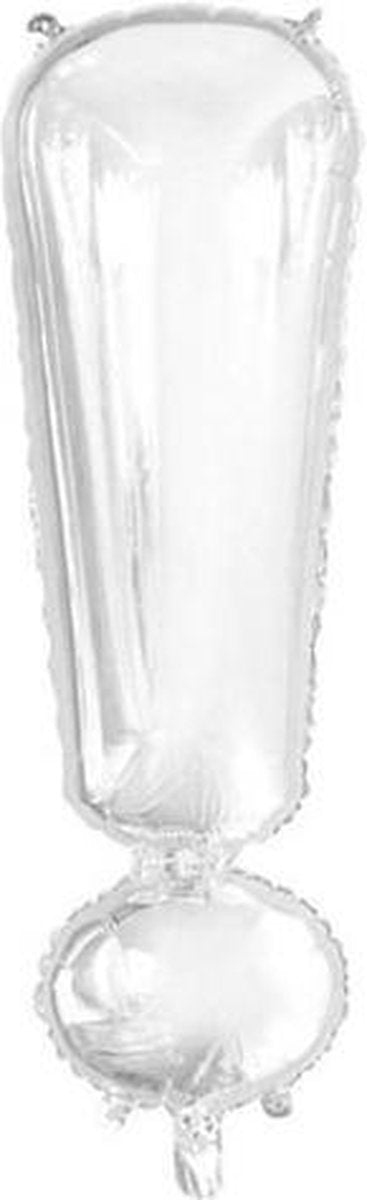 Folie ballon zilver 86 cm het ! teken