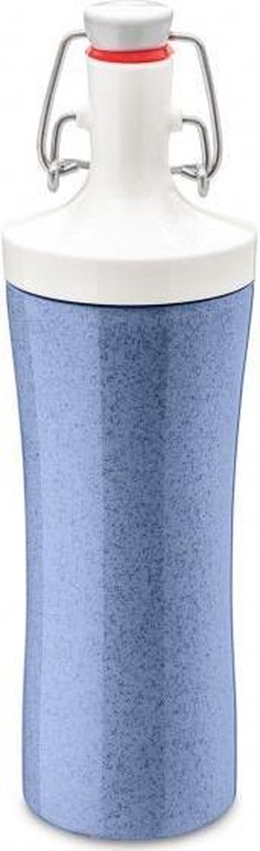 Koziol Drinkfles Plopp To Go 425 Ml Blauw/Wit
