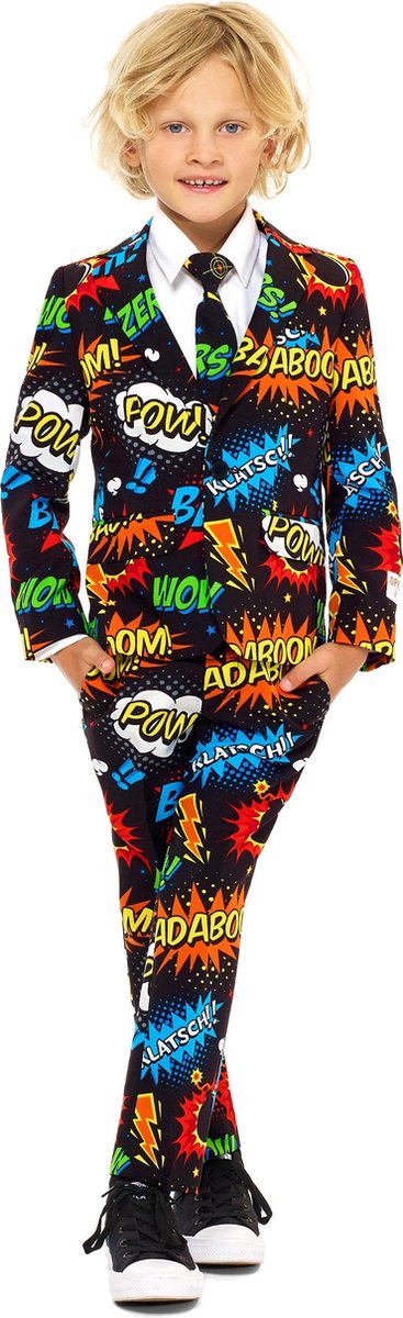 OppoSuits Badaboom - Jongens Kostuum - Gekleurd - Carnaval - Maat 92/98