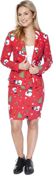 OppoSuits Christmiss - Vrouwen Kostuum - Rood - Kerst - Maat 44