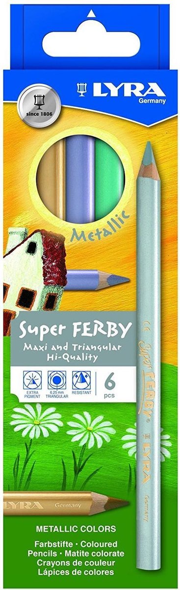 Box of 6 Super-FERBY®  METALLIC colours